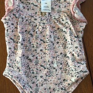 Nicole Miller Pink Floral Kids Bodysuit